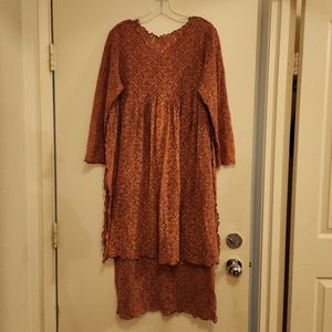 Dusty rose vintage Renaisance lace dress